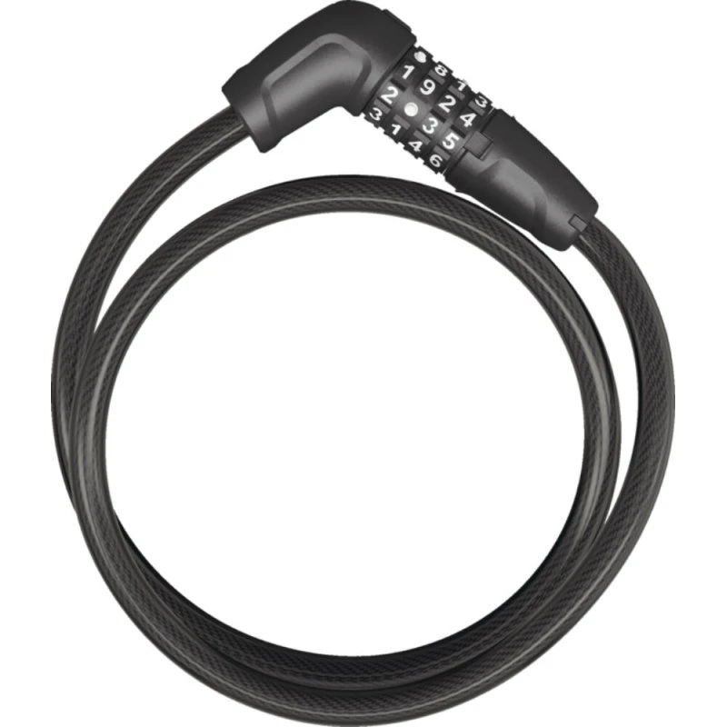 Abus Numerino 5410C Antivol Câble Spirale 10 mm Noir