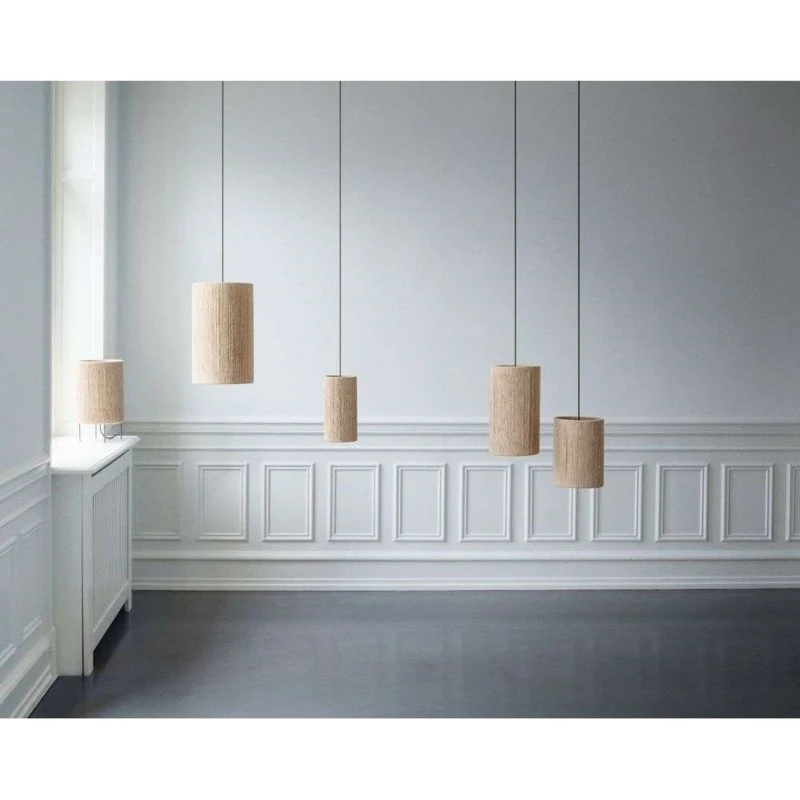 Made By Hand Suspension Ro Low Ø23 - Jute et Métal Noir