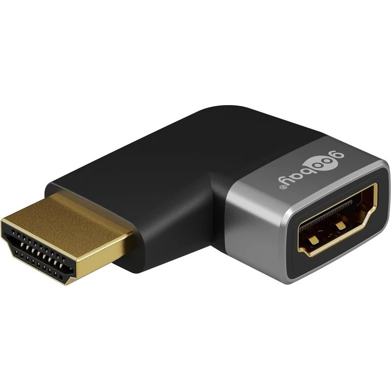 Goobay plus Adaptateur HDMI 90° Horizontal Plaqué Or