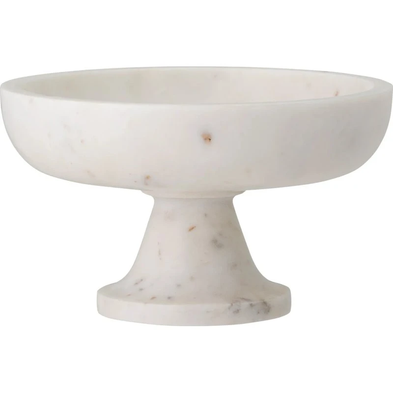 Bloomingville Bol en marbre sur pied Eris Blanc Ø20,5 cm