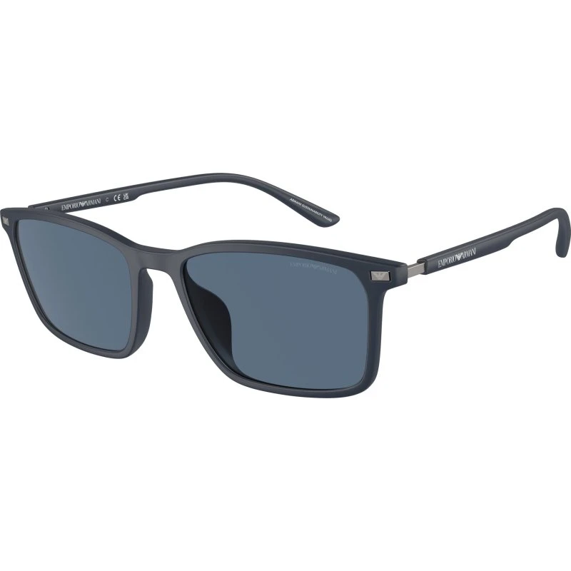 Emporio Armani EA4223U Lunettes de Soleil Carrées Bleues pour Homme