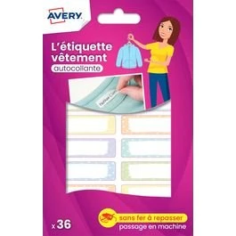 Avery Lot de 36 étiquettes autocollantes pastel 45x13mm
