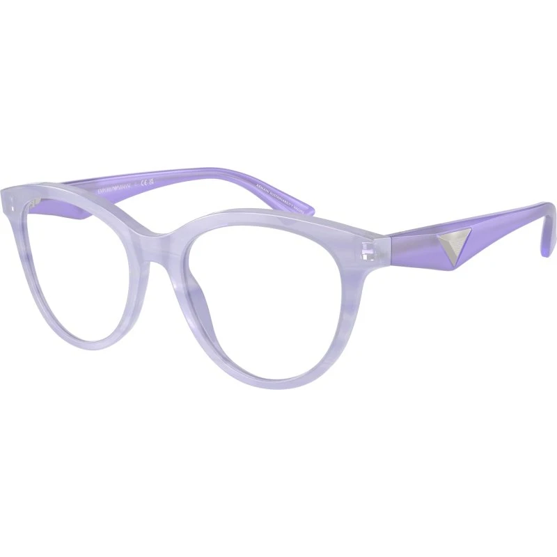 Emporio Armani EA3236 6113 Lunettes Optiques Cat Eye Violet Transparent