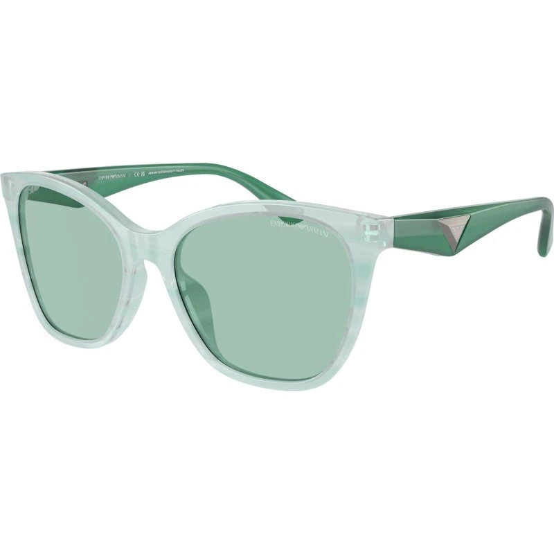 Emporio Armani EA4222U Lunettes de Soleil Papillon Vert pour Femme
