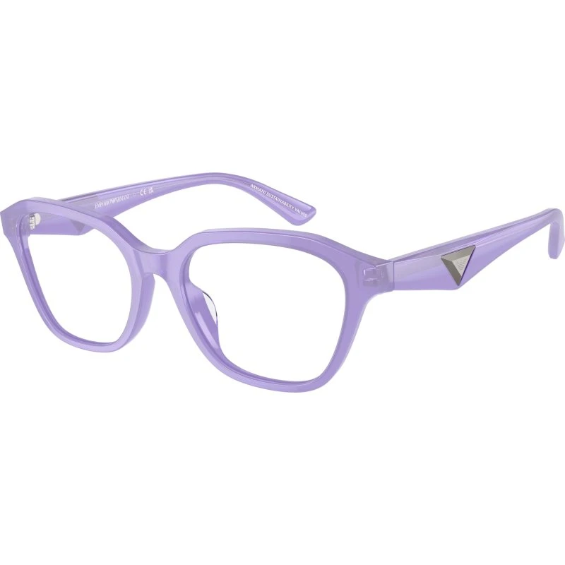 Emporio Armani EA3235U 6117 : Lunettes de vue géométriques violet transparent