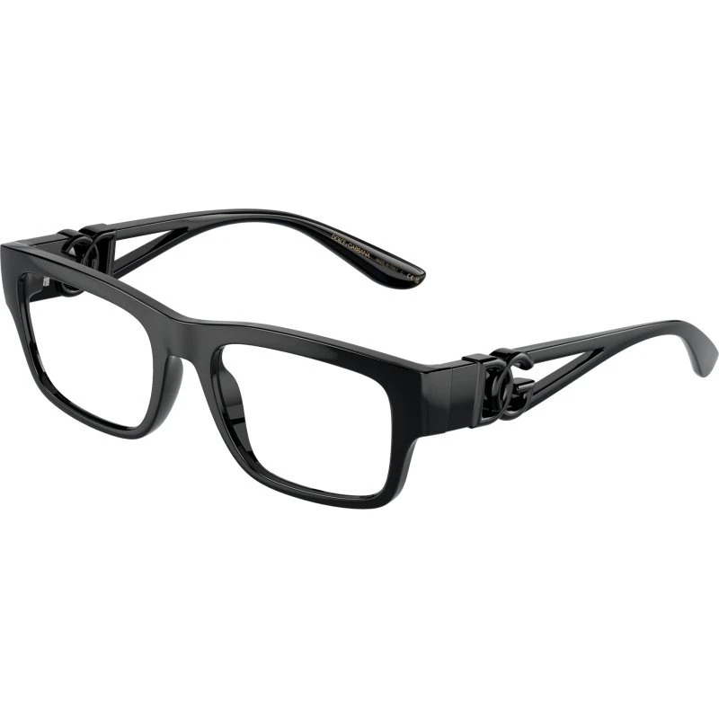 Dolce & Gabbana DG5110 Lunettes de Vue Carrées Noires Transparentes