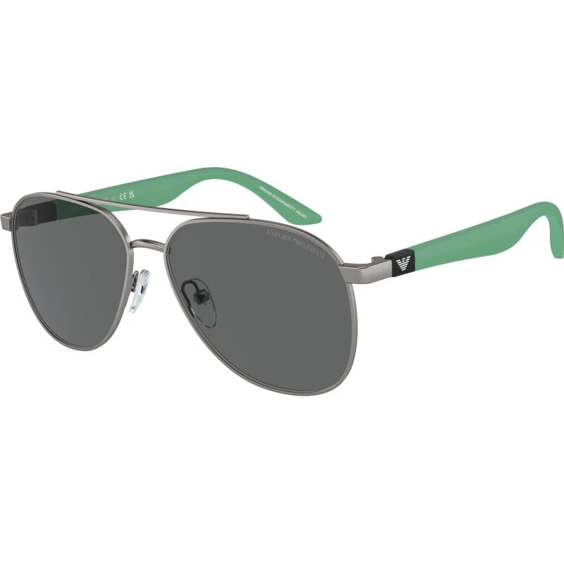 Emporio Armani Enfant Lunettes de Soleil EK2001 Pilote Métal Gris