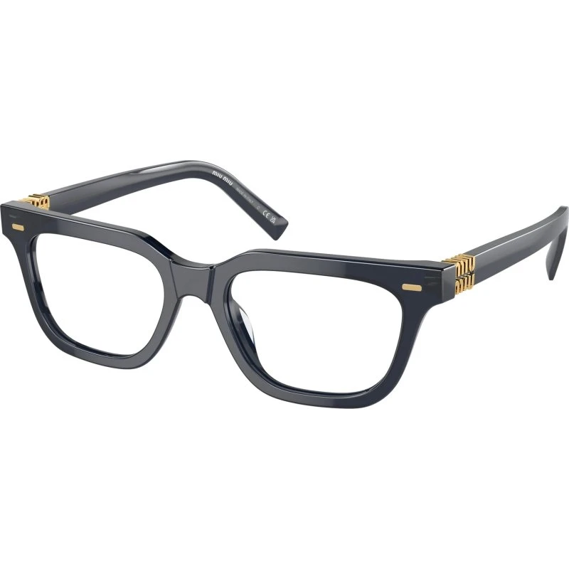 Miu Miu MU 07XV 08Q1O1 - Montures Optiques Carrées en Acétate Bleu