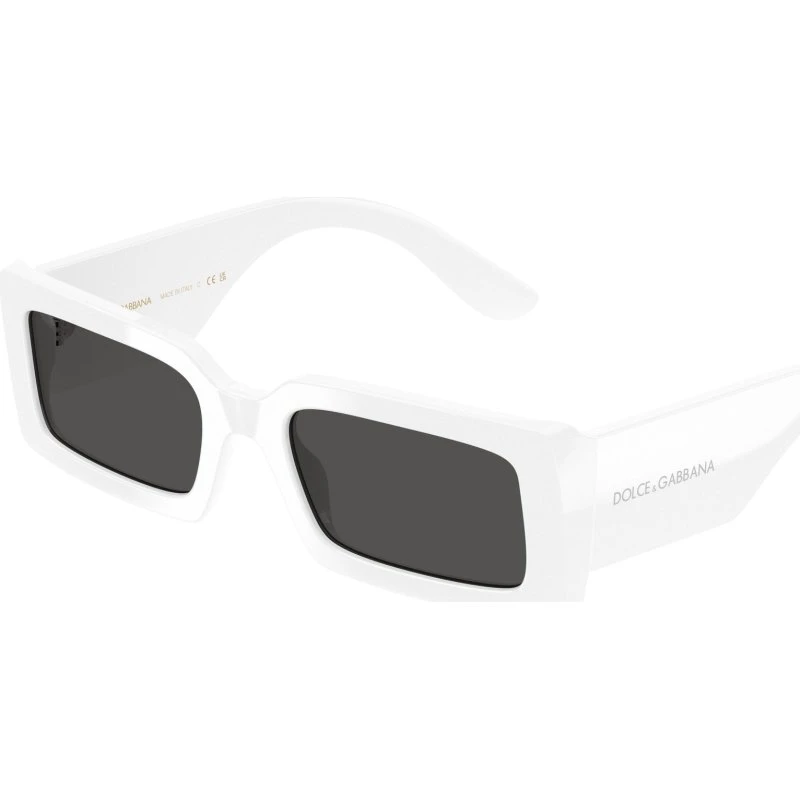 Dolce & Gabbana DG4416 Lunettes de Soleil Carrées Blanches et Grises