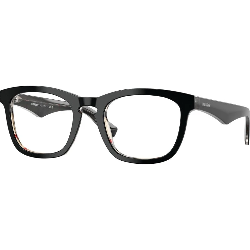 Burberry Homme BE2417 4121 Montures Optiques Carrées en Acétate Noir