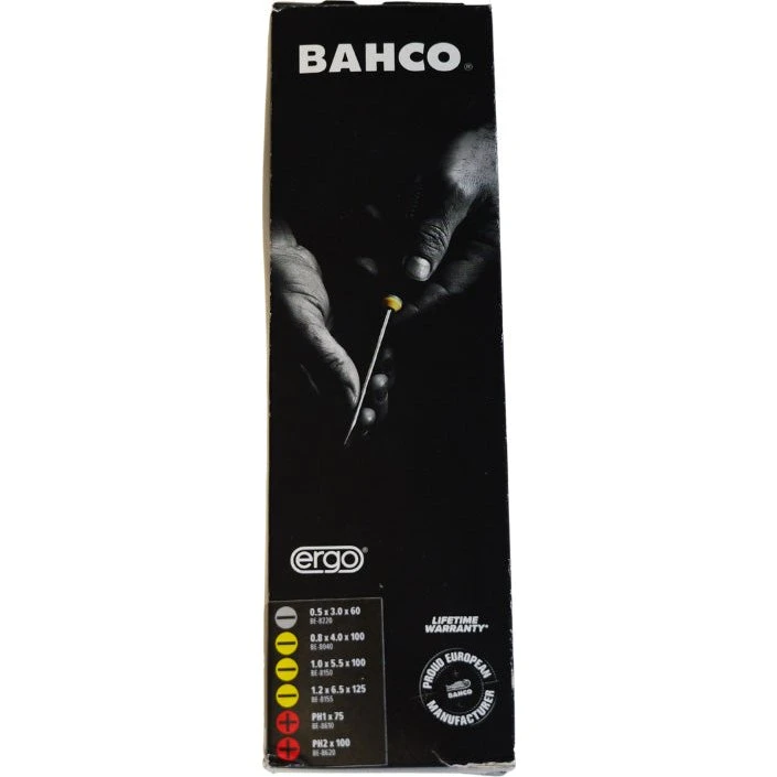 BAHCO ERGO.006 – Jeu de 6 tournevis ergo à embouts plats