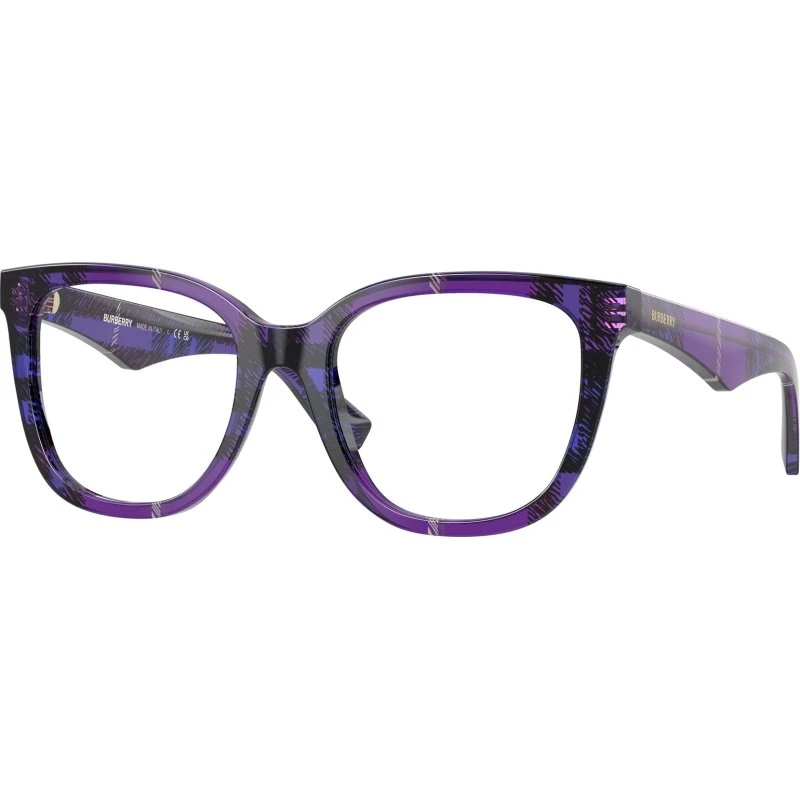 Burberry BE2415 4113 Lunettes Optiques Carrées en Acétate Violet