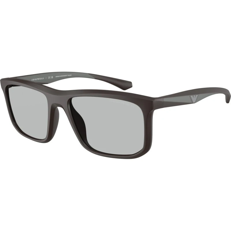 Emporio Armani EA4234U : Lunettes de soleil carrées marron et gris
