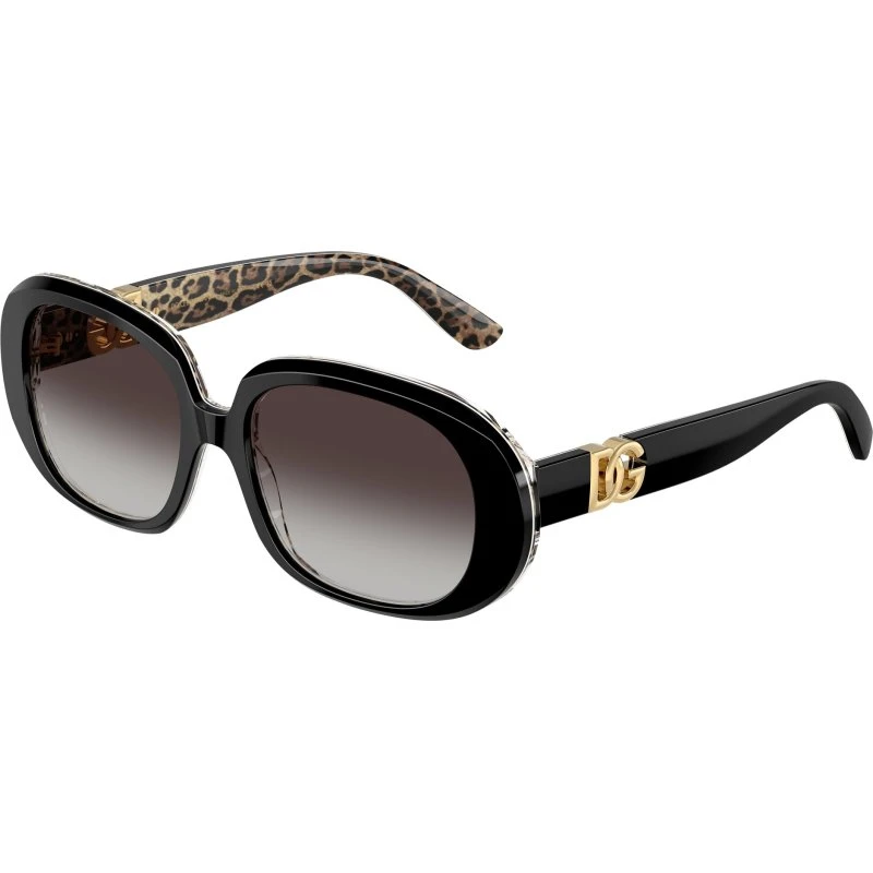 Dolce & Gabbana DG4476 Lunettes de soleil rondes en acétate noir