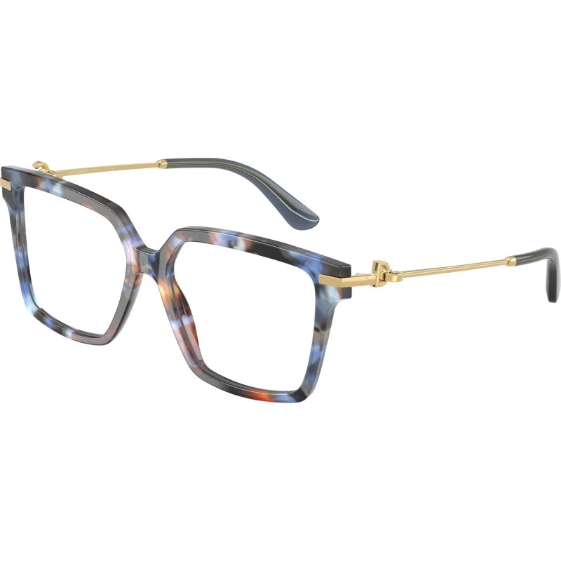 Dolce & Gabbana DG3397 3443 Lunettes Optiques Carrées Bleues pour Femme