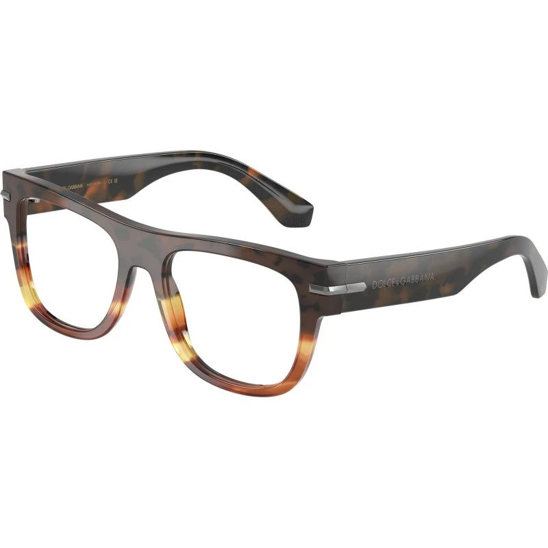 Dolce & Gabbana DG3407 Montures Optiques Carrées Marron Transparent