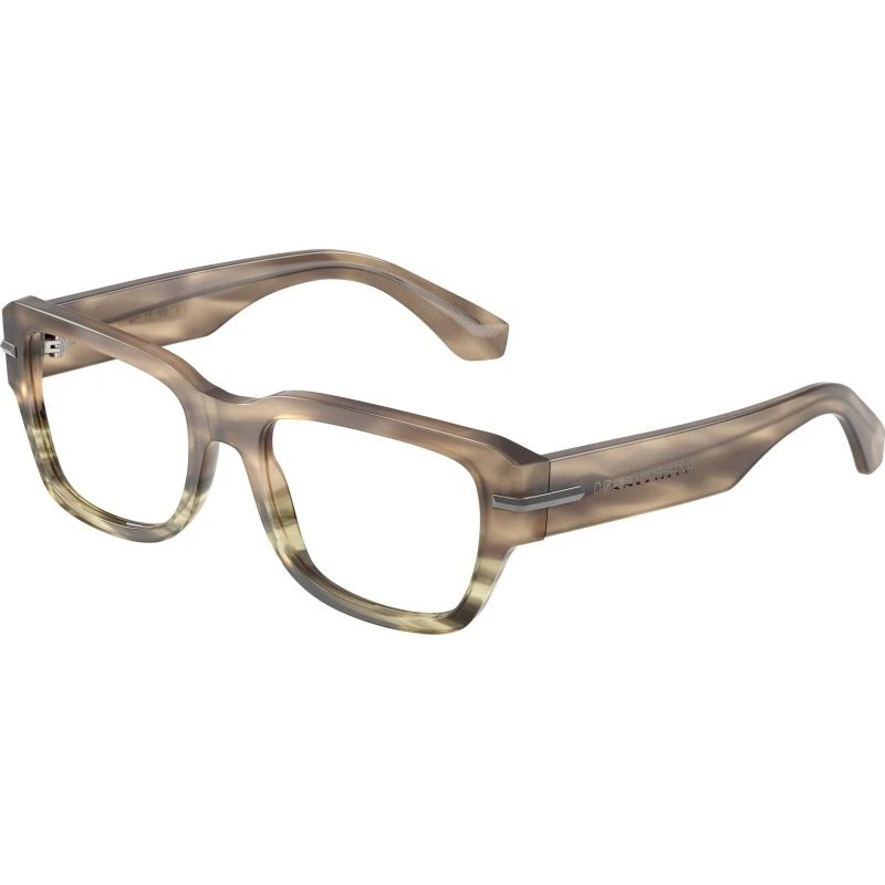 Dolce & Gabbana DG3408 Montures Optiques Carrées Marron Transparent