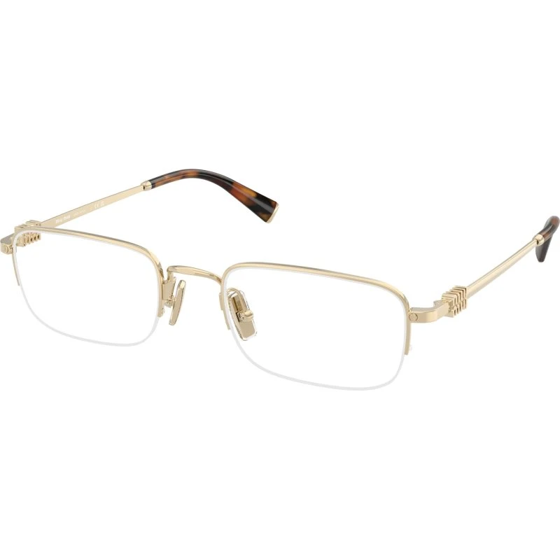 Miu Miu MU 52WV ZVN1O1 Lunettes Optiques Carrées en Métal Or