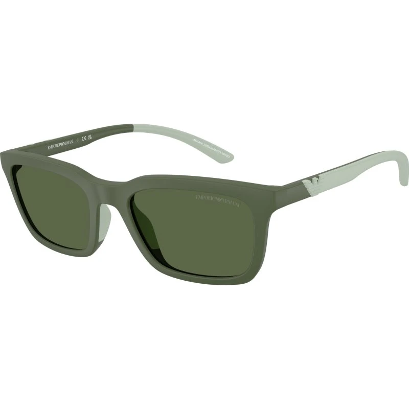 Emporio Armani EA4249U Lunettes de Soleil Carrées Vertes pour Homme