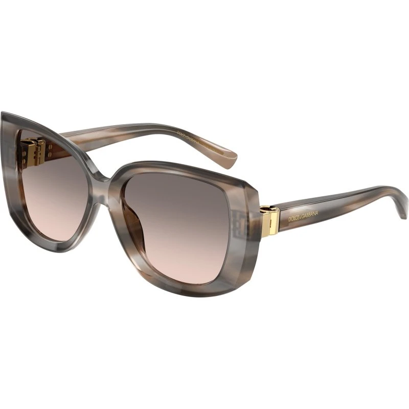 Dolce & Gabbana DG4495 Lunettes de Soleil Carrées Gris et Rose