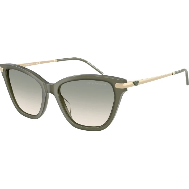 Emporio Armani EA4251 Lunettes de Soleil Cat Eye Vert et Marron