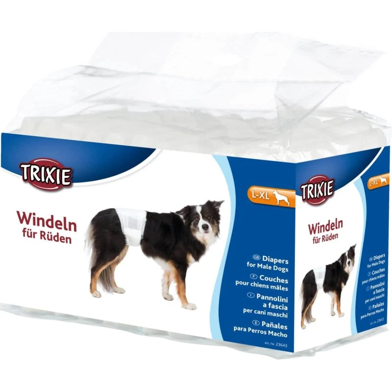 Trixie Couches pour Chiens Mâles L-XL (60-80 cm), 12 Pièces