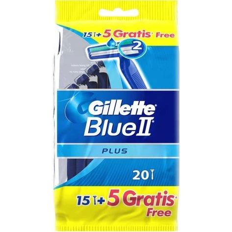 Gillette Blue II Plus Rasoirs Jetables x20