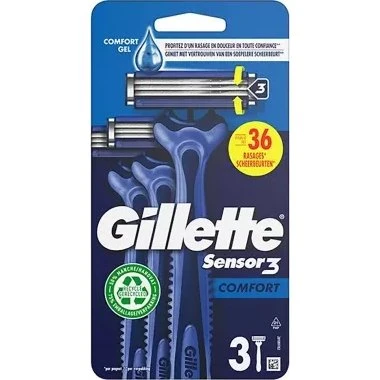 Gillette Sensor 3 Comfort - Rasoir Jetable 3 Lames