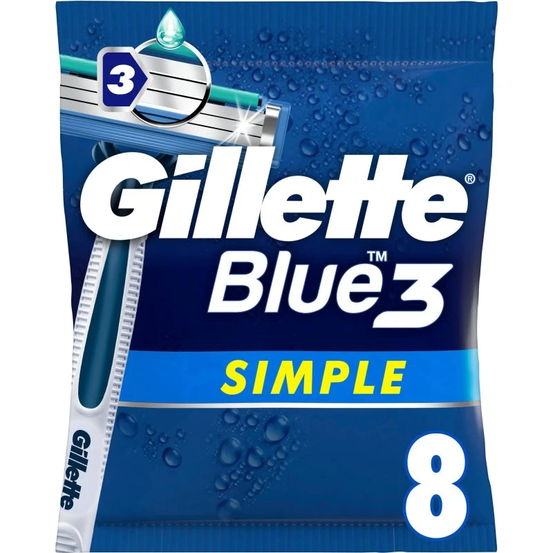 Gillette Blue3 Simple, 8 lames jetables