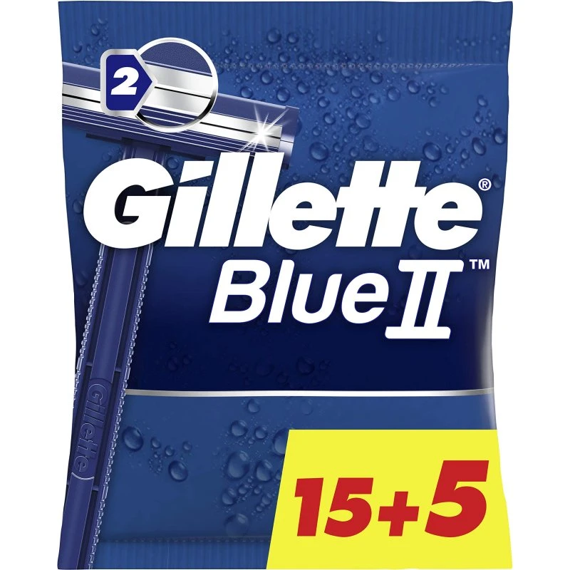 Gillette Lames de Rasoir Blue II, Lot de 20
